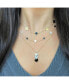 The Lovery mini Mother of Pearl and Onyx Mixed Clover Necklace