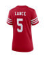 ფოტო #4 პროდუქტის Women's Trey Lance Scarlet San Francisco 49ers Team Player Game Jersey