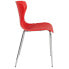 Фото #1 товара Lowell Contemporary Design Red Plastic Stack Chair