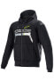 Motorradhoodie Alpinestars Chrome Ignition Schwarz-Fluo Gelb