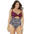 Фото #1 товара Swimsuits for All Women's Plus Size Cut Out Underwire One Piece Swimsuit - 14,