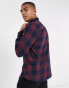 Фото #4 товара Jack & Jones Essentials buffalo check shirt in burgundy