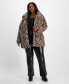 ფოტო #1 პროდუქტის Juniors Trendy Plus Size Faux-Fur Coat