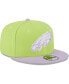 ფოტო #4 პროდუქტის Men's Neon Green, Lavender Philadelphia Eagles Two-Tone Color Pack 9FIFTY Snapback Hat
