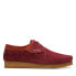 Фото #1 товара Clarks Weaver 26168629 Mens Burgundy Suede Oxfords & Lace Ups Casual Shoes