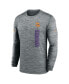 Men's Gray Minnesota Vikings 2024 Sideline Velocity Performance Long Sleeve T-Shirt