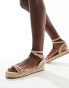 French Connection flat sandals in taupe