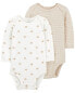 Фото #7 товара Baby 2-Pack PurelySoft Long-Sleeve Bodysuits Preemie (Up to 6lbs)