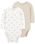 Фото #7 товара Baby 2-Pack PurelySoft Long-Sleeve Bodysuits 18M