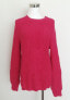 Lauren Ralph Lauren Women's Crew Neck Pullover Cable Knit Sweater Pink Size S