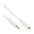 Фото #2 товара InLine Audio Cable 3.5mm M/F - Stereo - white/gold 3m