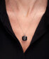 ფოტო #2 პროდუქტის Onyx & Diamond Accent Necklace, 17" + 1" extender