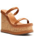 Schutz Ully Casual Wedge Leather & Cork Wedge Women's 8.5