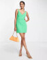 Фото #1 товара Extro & Vert structured bodycon dress in bold green