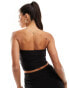 Kaiia bow detail bandeau top in black