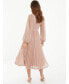 ფოტო #2 პროდუქტის Women's Metallic Pleated Evening Dress