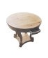 Small Round Farmhouse Style Dining Table with Natural Wood Grain Finish