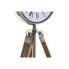Table clock DKD Home Decor 22 x 40 x 80 cm Natural Silver Aluminium Tripod Mango wood Traditional