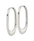 ფოტო #2 პროდუქტის Stainless Steel Polished Hinged Hoop Earrings