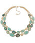 Фото #1 товара Gold-Tone Mixed Stone Layered Collar Necklace, 16" + 3" extender