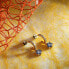 Charming gold-plated hoop earrings with pendants Colori SAVY07