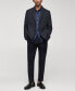 Men's Slim-Fit Herringbone Wool Suit Jacket