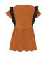 ფოტო #2 პროდუქტის Girls Toddler Burnt Orange Texas Longhorns Too Cute Tri-Blend Dress