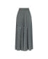 Women's Long Eyelet Skirt with Slits