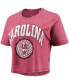 ფოტო #3 პროდუქტის Women's Garnet South Carolina Gamecocks Edith Vintage-Inspired Burnout Crop T-shirt