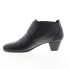 Фото #8 товара David Tate Status Womens Black Leather Slip On Ankle & Booties Boots 10