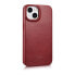 Skórzane etui iPhone 14 Plus z klapką magnetyczne MagSafe CE Oil Wax Premium Leather bordowy