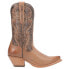 Фото #1 товара Dan Post Boots Tria Embroidery Snip Toe Cowboy Womens Brown Casual Boots DP4398