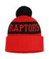 Men's Red Toronto Raptors Sport Logo Cuffed Knit Hat with Pom
