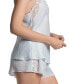 Women's Luxe Satin Bridal Lingerie Camisole and Pajama Shorts, 2 Piece Set