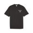 Puma Classics Cafe Graphic Crew Neck Short Sleeve T-Shirt Mens Black Casual Tops