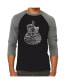 Фото #1 товара Languages Guitar Men's Raglan Word Art T-shirt