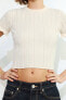 Ribbed chenille crop top