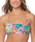 ფოტო #1 პროდუქტის Juniors' Summer Floral-Print Bikini Top