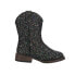 Фото #2 товара Roper Glitter Galore Square Toe Cowboy Toddler Girls Black Casual Boots 09-017-