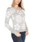 ფოტო #3 პროდუქტის Women's Floral Crew Neck Sweater