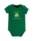 Baby Girls Cotton Bodysuits, St Patricks Rainbow, 3-Pack