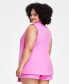 ფოტო #2 პროდუქტის Trendy Plus Size Single-Breasted Vest, Created for Macy's