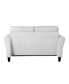 57.9" Microfiber Wilshire Loveseat with Rolled Arms