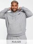 Puma PLUS Essentials small logo hoodie in grey