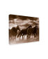 Фото #2 товара Monte Nagler Running Horses and Sunbeams Rothbury Michigan Canvas Art - 37" x 49"
