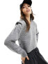 Mango shoulder detail jumper in grey