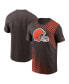 Men's Brown Cleveland Browns Yard Line Fashion Asbury T-shirt