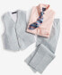 ფოტო #6 პროდუქტის Little Boys Machine Washable Glen Plaid Vest, Shirt, Pants and Tie, 4 Piece Set