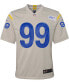 Фото #2 товара Big Boys and Girls Aaron Donald Bone Los Angeles Rams Game Jersey