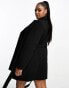 Forever New Curve formal wrap short coat in black